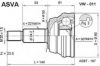 VAG 1H0498099X Joint Kit, drive shaft